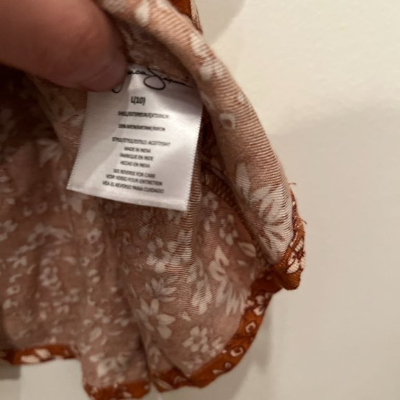 Jessica Simpson NWT Girl's Rust Floral Elastic Waist Blouse (nwt / L (10) - Picture 10 of 16